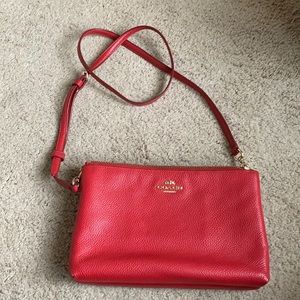 Coach red crossbody bag